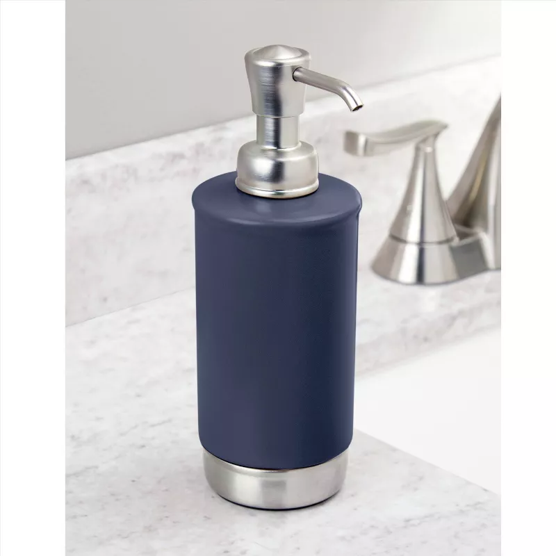 iDesign York Soap Dispenser – Navy - Image 5