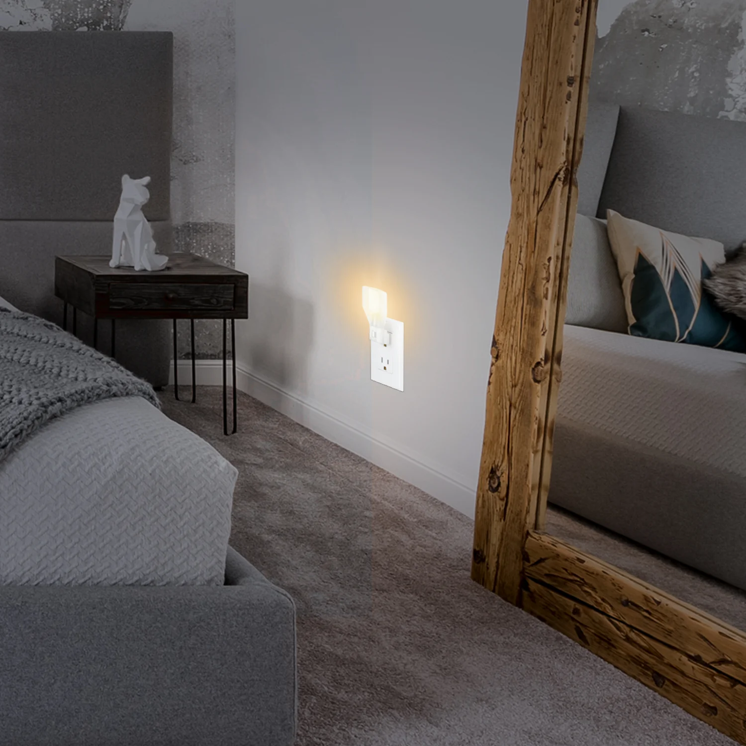 Incandescent Manual On/Off Night Light – White - Image 4