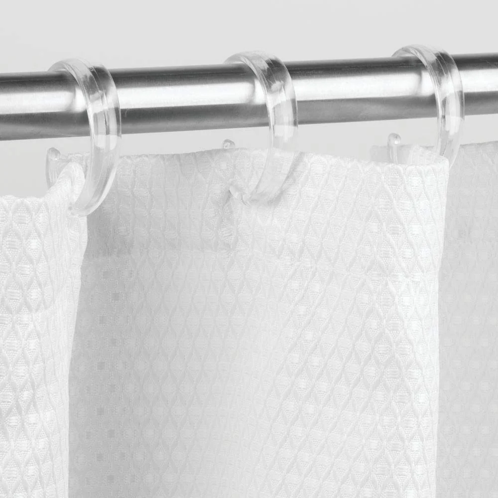 InterDesign Bathroom Shower Curtain "C" Hook – Clear – Pack of 12 - Image 3
