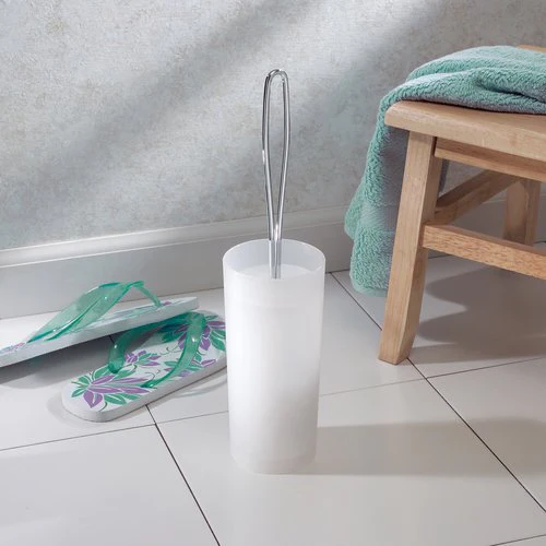 InterDesign Mainstays Loop Frost Toilet Bowl Brush and Canister - Image 3