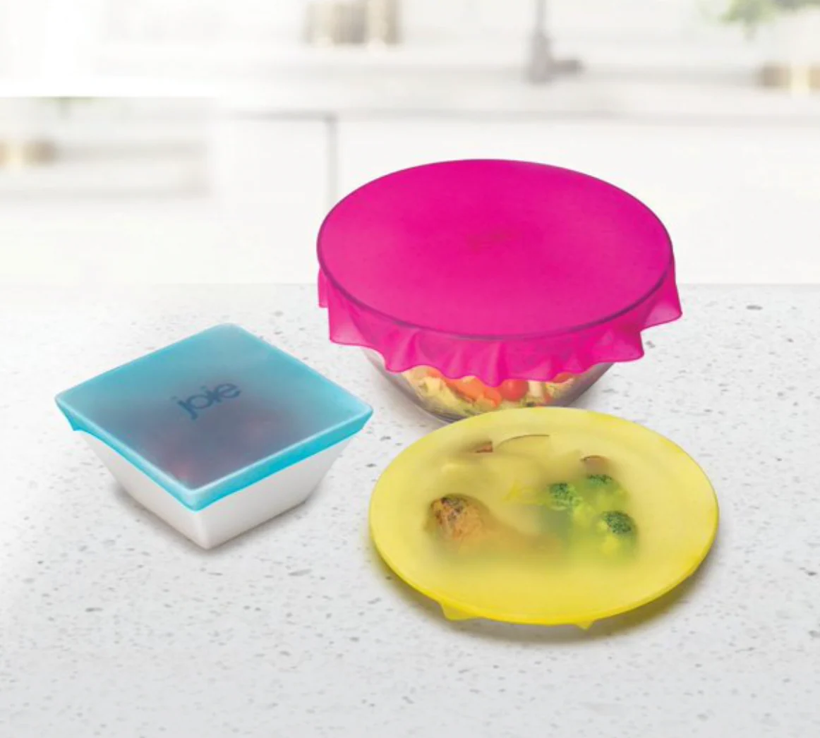Joie Stretch Silicone Seals - Reusable Silicone Food Covers – Pack of 3 - Image 2