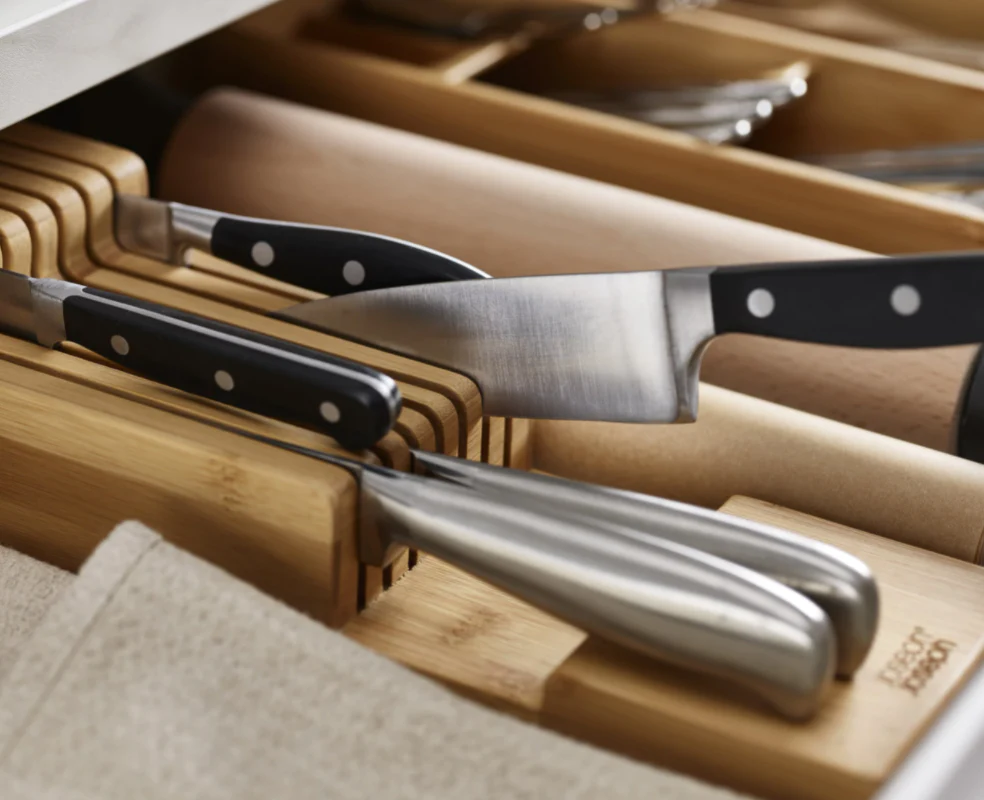 Joseph Joseph DrawerStore Bamboo Compact Knife Organizer - Image 3