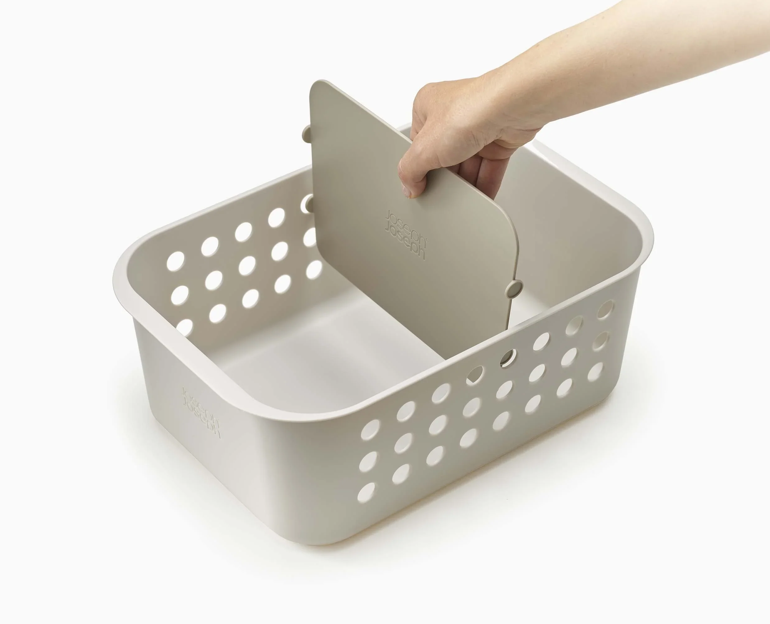 Joseph Joseph EasyStore Bathroom Storage Basket – Ecru – 9.5" x 14" - Image 2