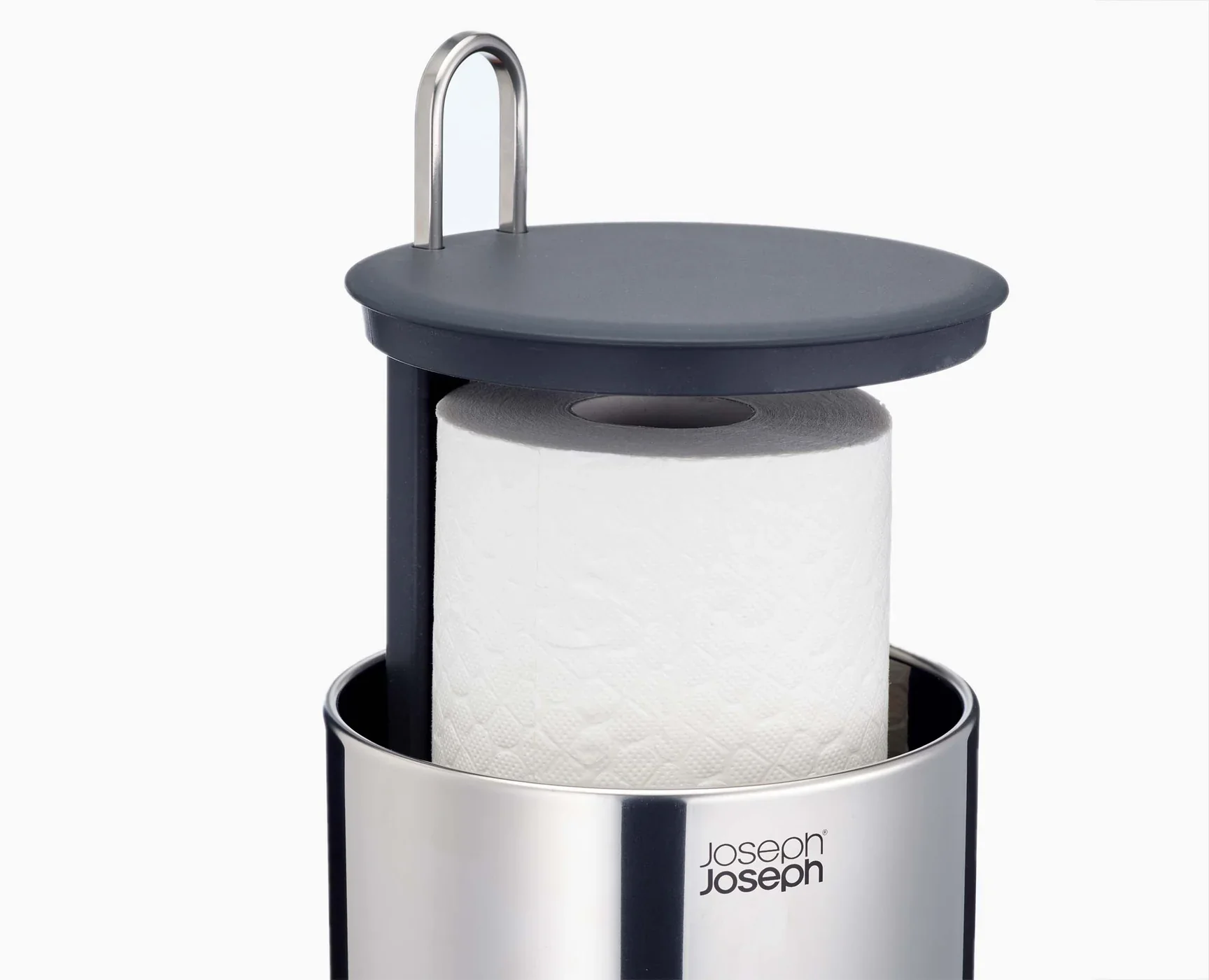 Joseph Joseph EasyStore Luxe Polished Stainless Steel Concealed Toilet Roll Holder - Image 4