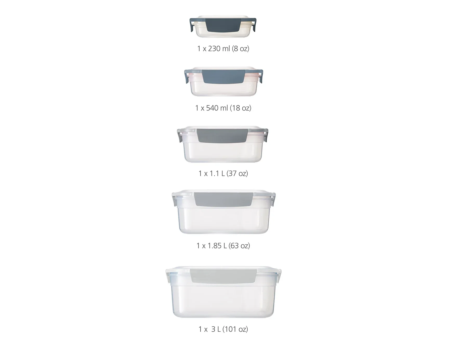 Joseph-Joseph Nest Lock Containers - Sky – 10 Piece Nesting Set - Image 2