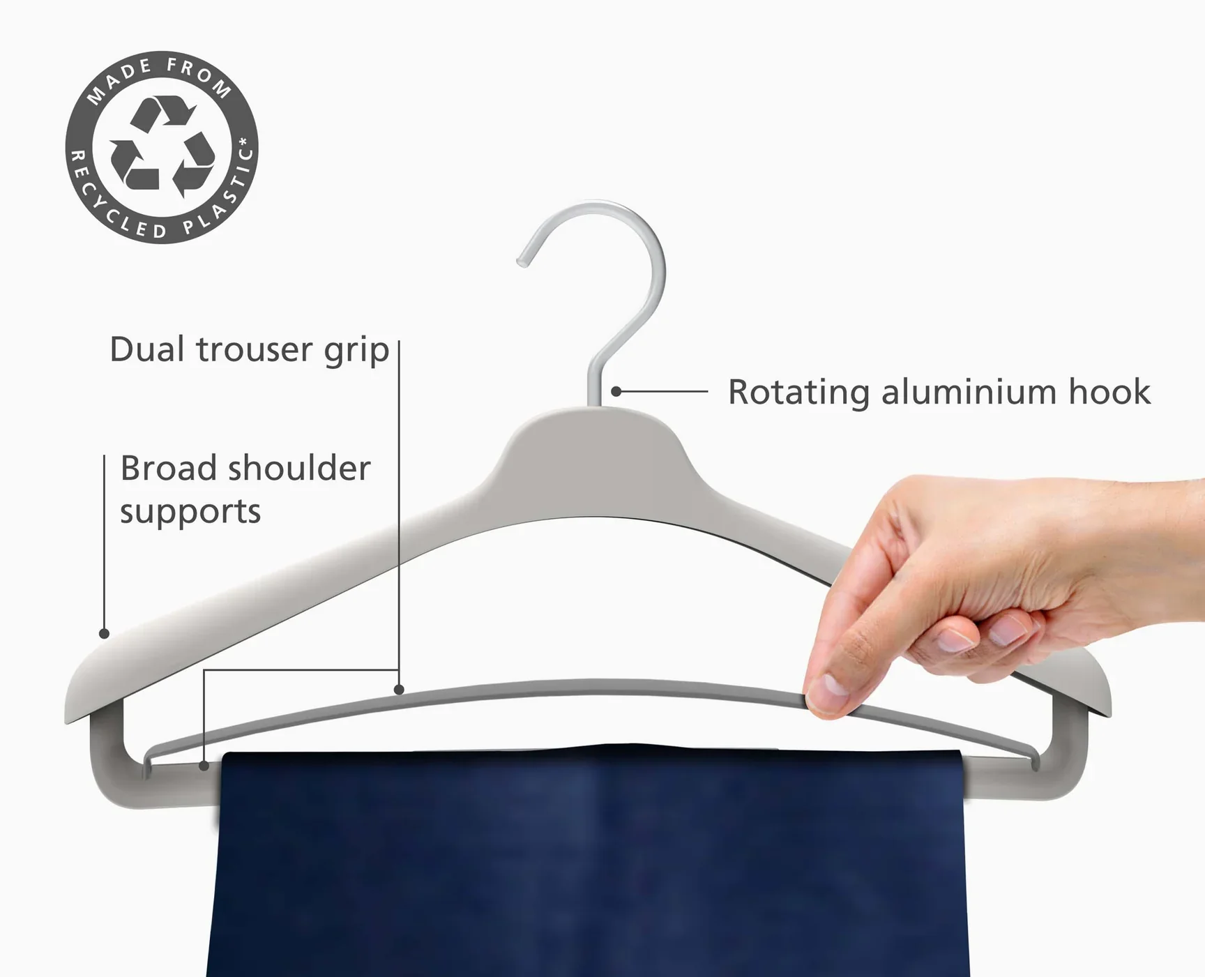 Joseph Joseph Orderly Suit & Coat Hangers – Ecru – Set of 2 - Image 5