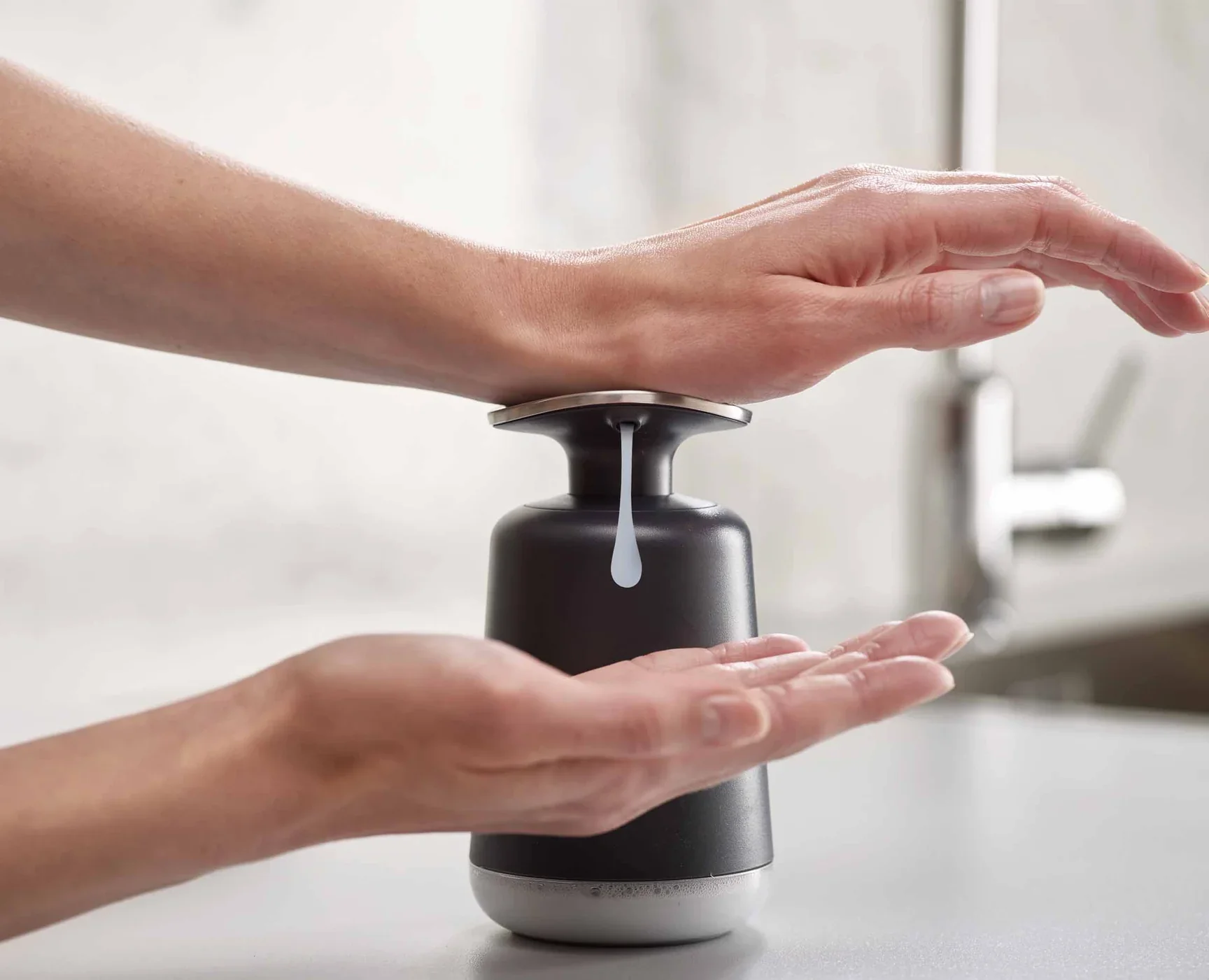 Joseph Joseph Presto Hygienic Soap Dispenser – Gray - Image 3