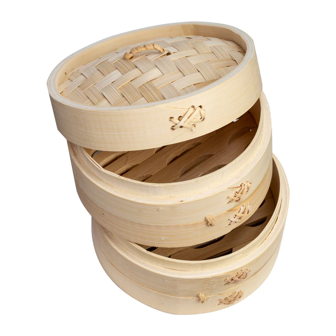 Joyce Chen 2 Tier Bamboo Steamer Baskets – 6in - Image 2