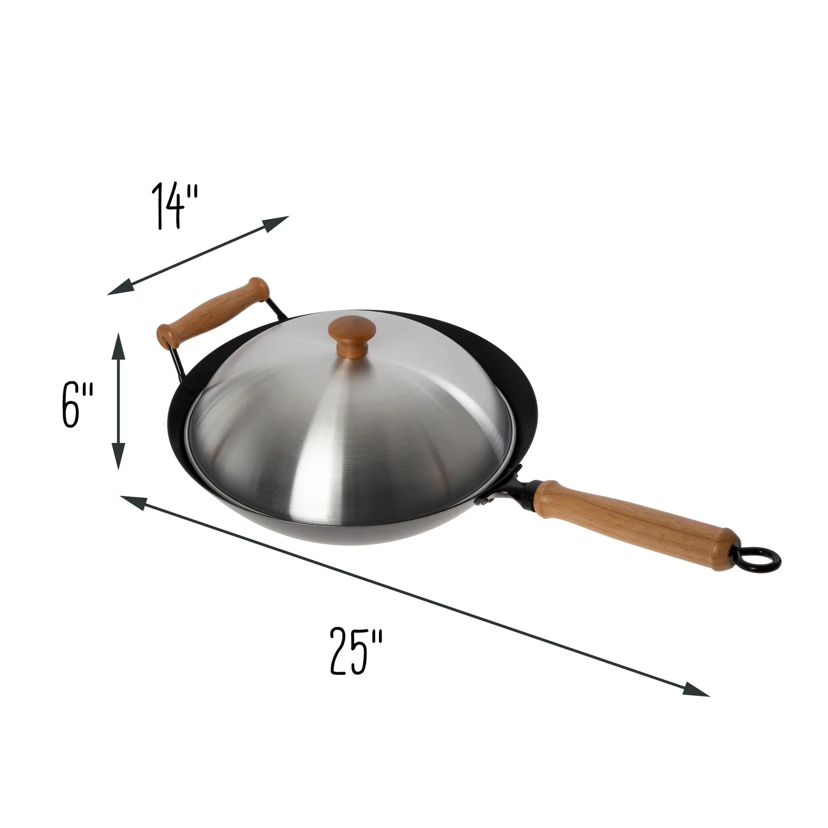 Joyce Chen Professional Series Carbon Steel Excalibur Nonstick Wok Set with Lid – 10 Piece Set - Image 2