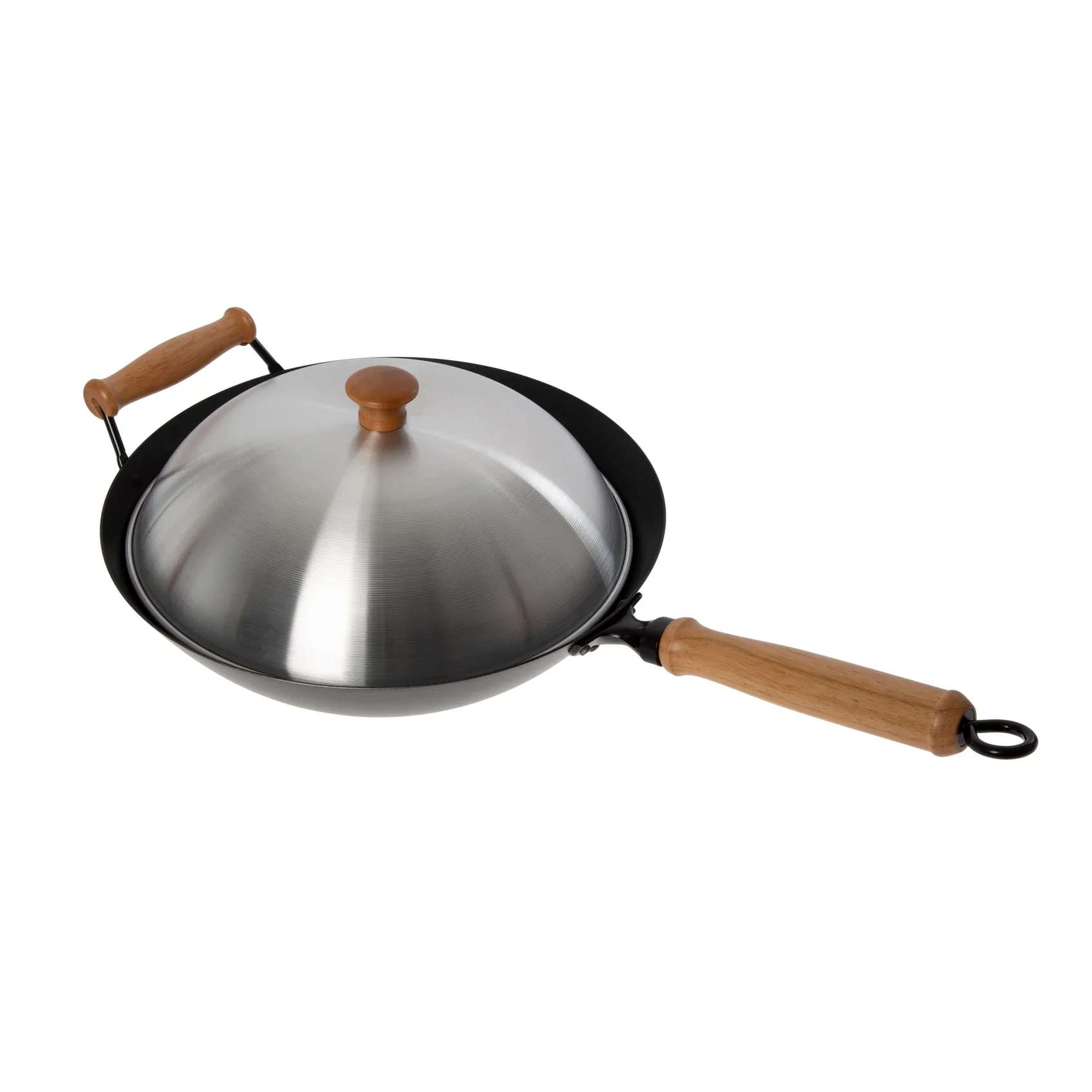 Joyce Chen Professional Series Carbon Steel Excalibur Nonstick Wok Set with Lid – 10 Piece Set - Image 5