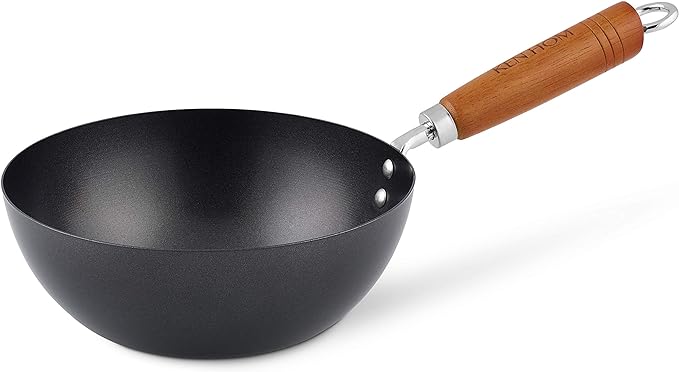 Ken Hom Classic Non-Stick Carbon Steel Mini Wok – 7.75" - Image 2