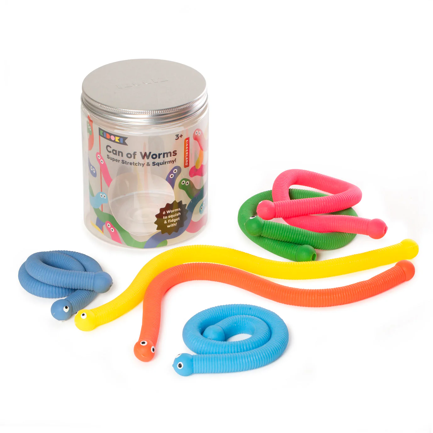 Kidoki Can of Worms Fidget Toy – Can of 6 - Image 2