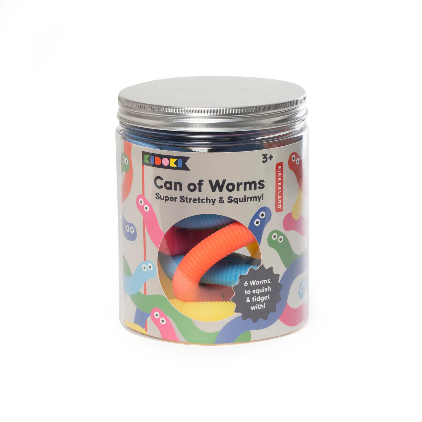 Kidoki Can of Worms Fidget Toy – Can of 6 - Image 3