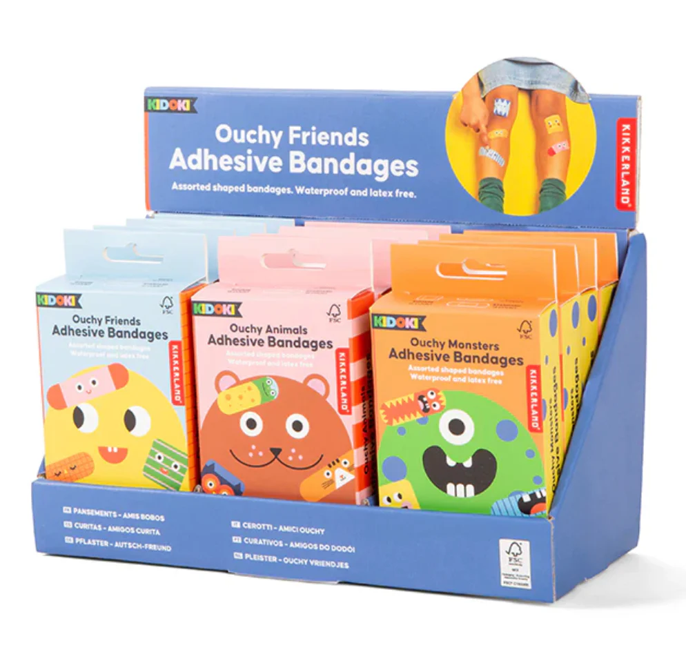 Kidoki OuchyFriend Adhesive Bandage β Assorted Styles - Each Box Sold Separately