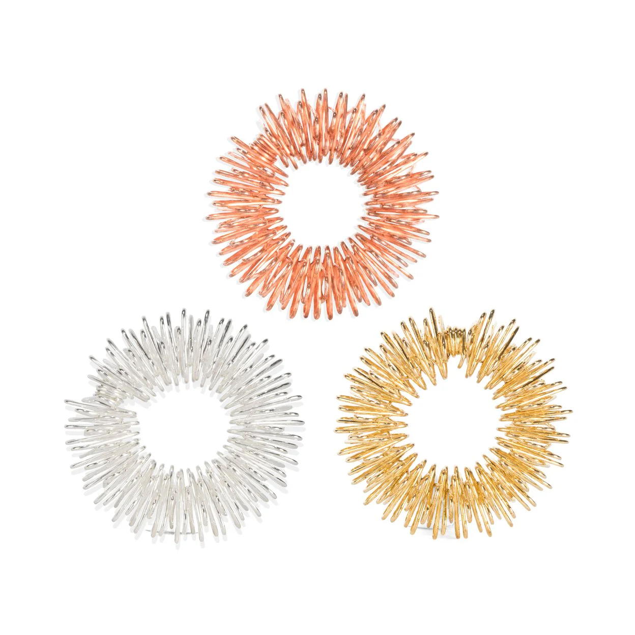 Kikkerland Acupressure Massage Rings – Set of 3 - Image 2