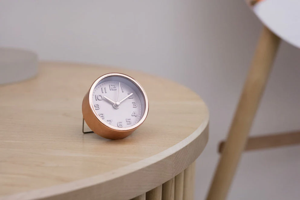 Kikkerland Mini Metallic Alarm Clock – Sold Individually – Gold or Copper - Image 4