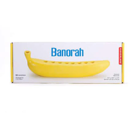 Kikkerland Ceramic Banana Banorah Menorah β 10.4" - Image 3