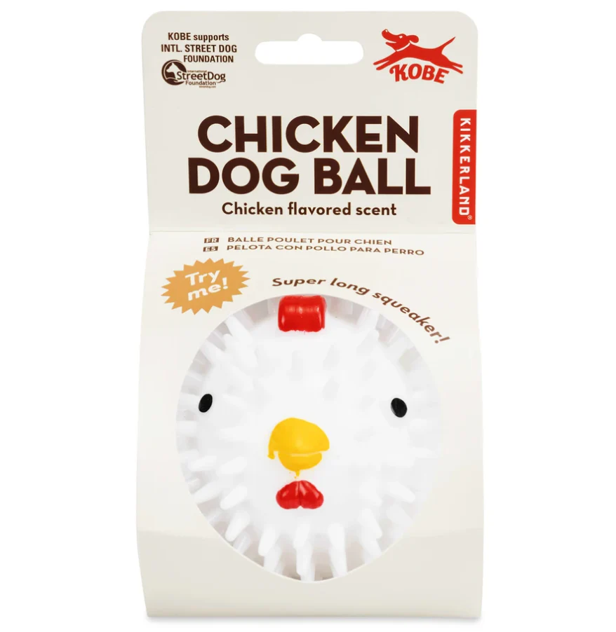 Kikkerland Chicken Ball Dog Toy