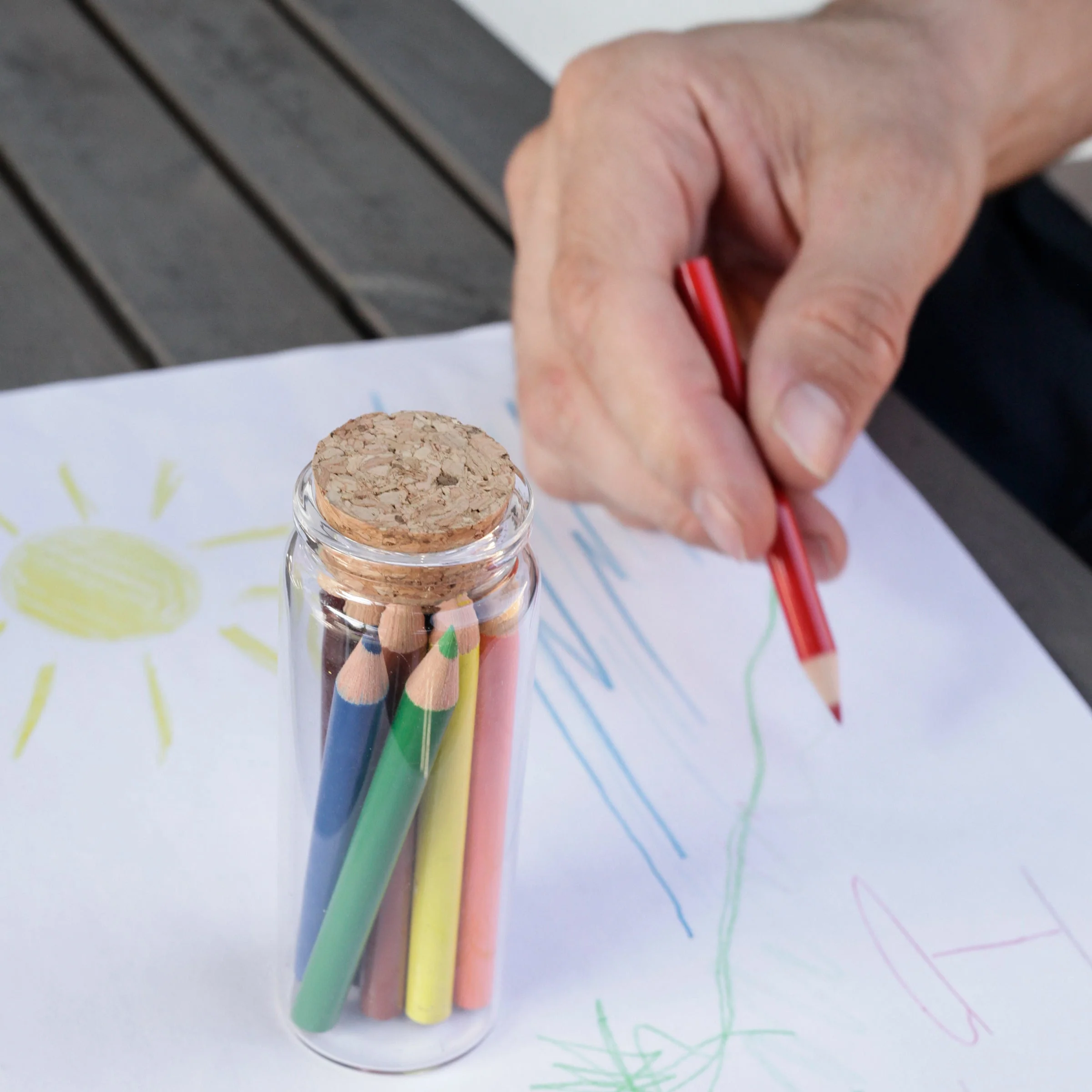 Kikkerland Doodle Jar Colored Pencils In A Jar - Image 2