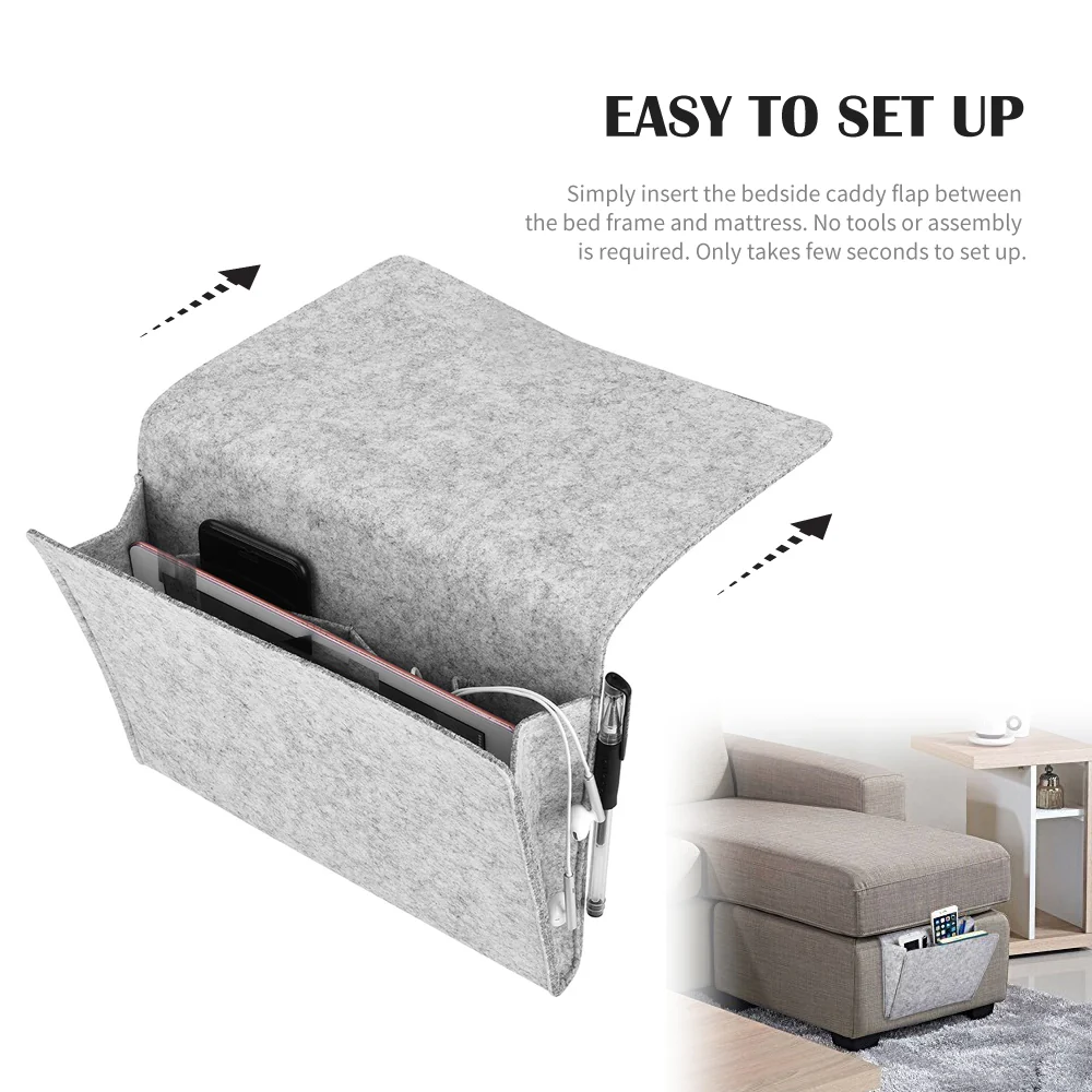 Kikkerland Felt Bedside Caddy - Image 4