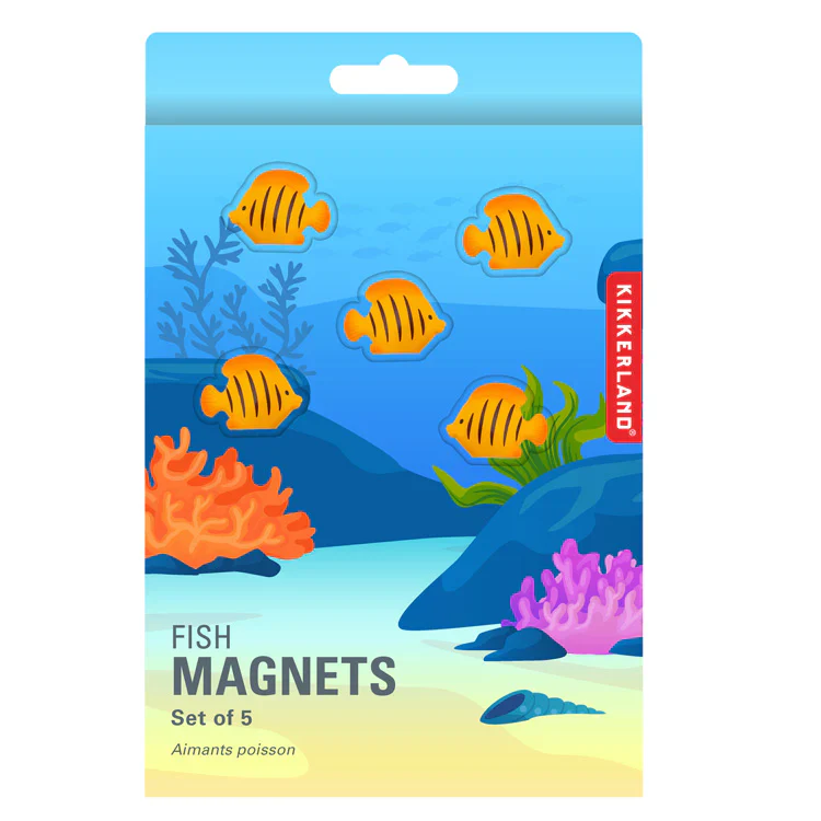 Kikkerland Fish Magnets – Set of 5