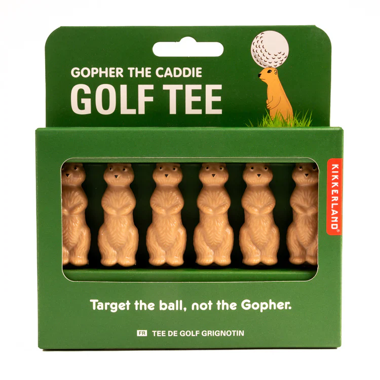 Kikkerland Gopher The Caddy Golf Tee – Pack of 6