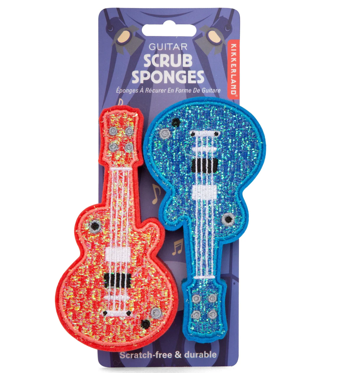 Kikkerland Guitar Scrub Sponges – Set of 2