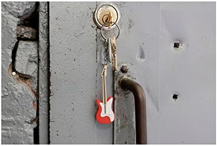 Kikkerland Mini LED Keychain with Sound – Guitar – Assorted Black & Red - Image 4