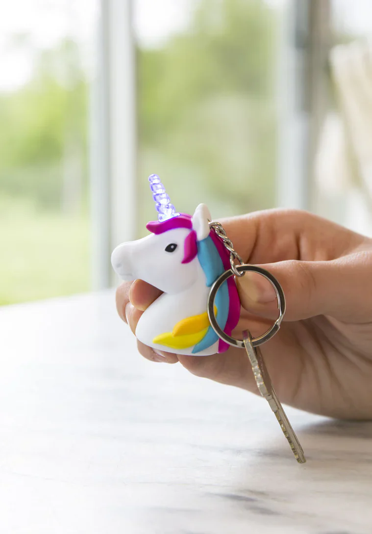 Kikkerland Mini LED Keychain with Light Effect – Unicorn - Image 3