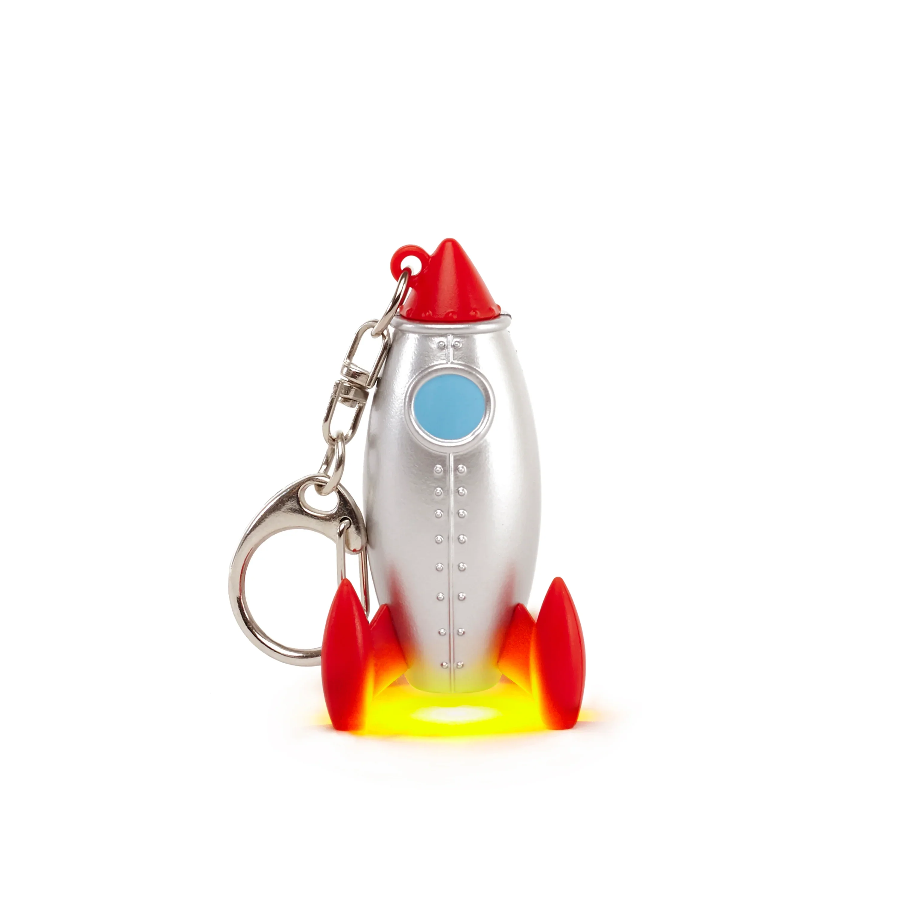 Kikkerland Mini  LED Keychain with Sound Effect – Rocket