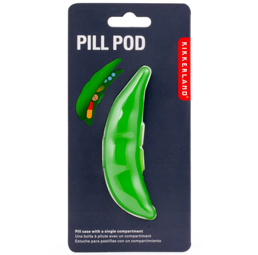 Kikkerland Peapod Pill Case