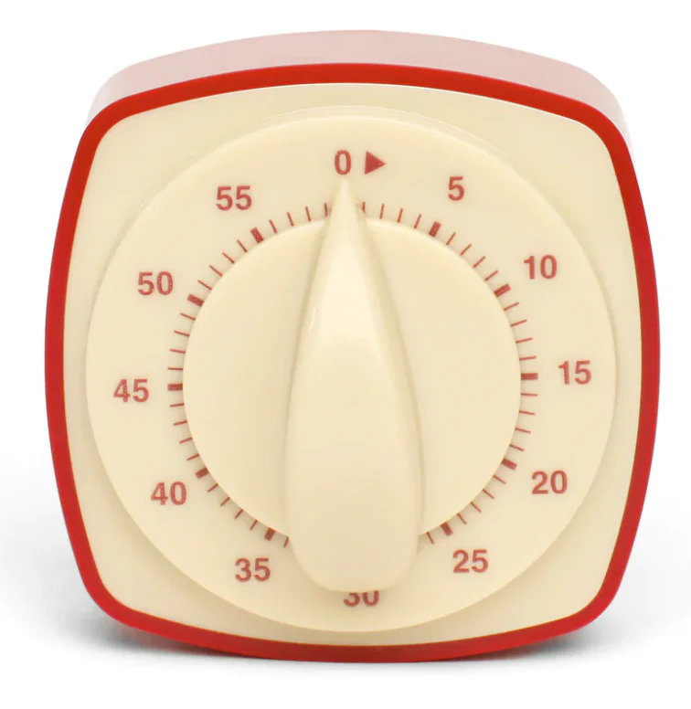 Kikkerland Retro Kitchen Timer – Assorted Colors – Sold Individually - Image 3