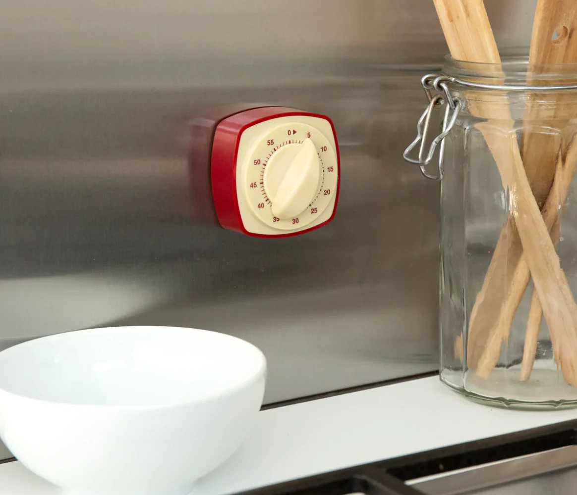 Kikkerland Retro Kitchen Timer – Assorted Colors – Sold Individually - Image 5