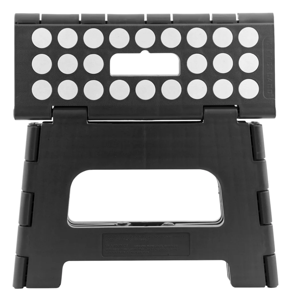 Kikkerland Small Folding Step Stool – Black - Image 2