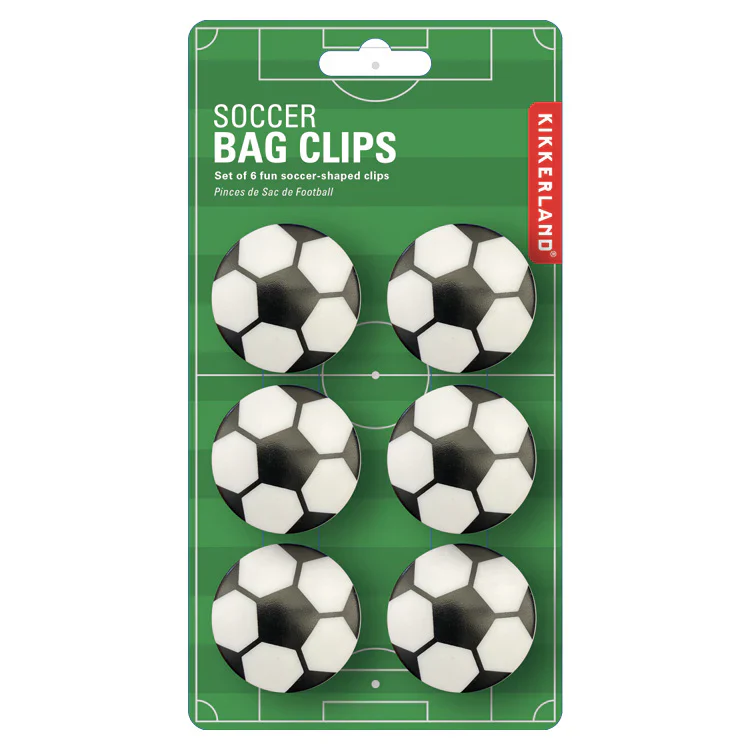 Kikkerland Soccer Ball Clips β Set of 6