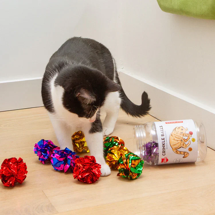 Kiko Crinkle Balls Cat Toy β Jar of 10 - Image 3