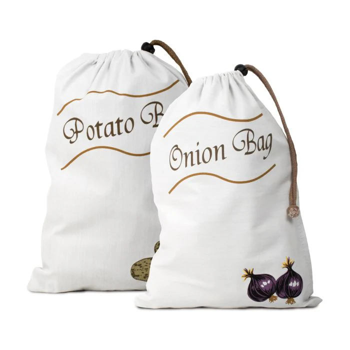 Kitchen Potato & Onion Saver Fabric Bags – Set of 2 - Image 5