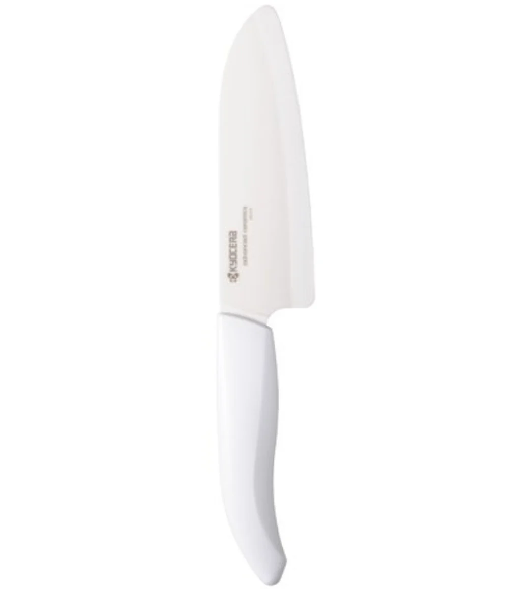 Kyocera Advanced Ceramic Revolution Series 5 1/2 inch Santoku Knife โ White