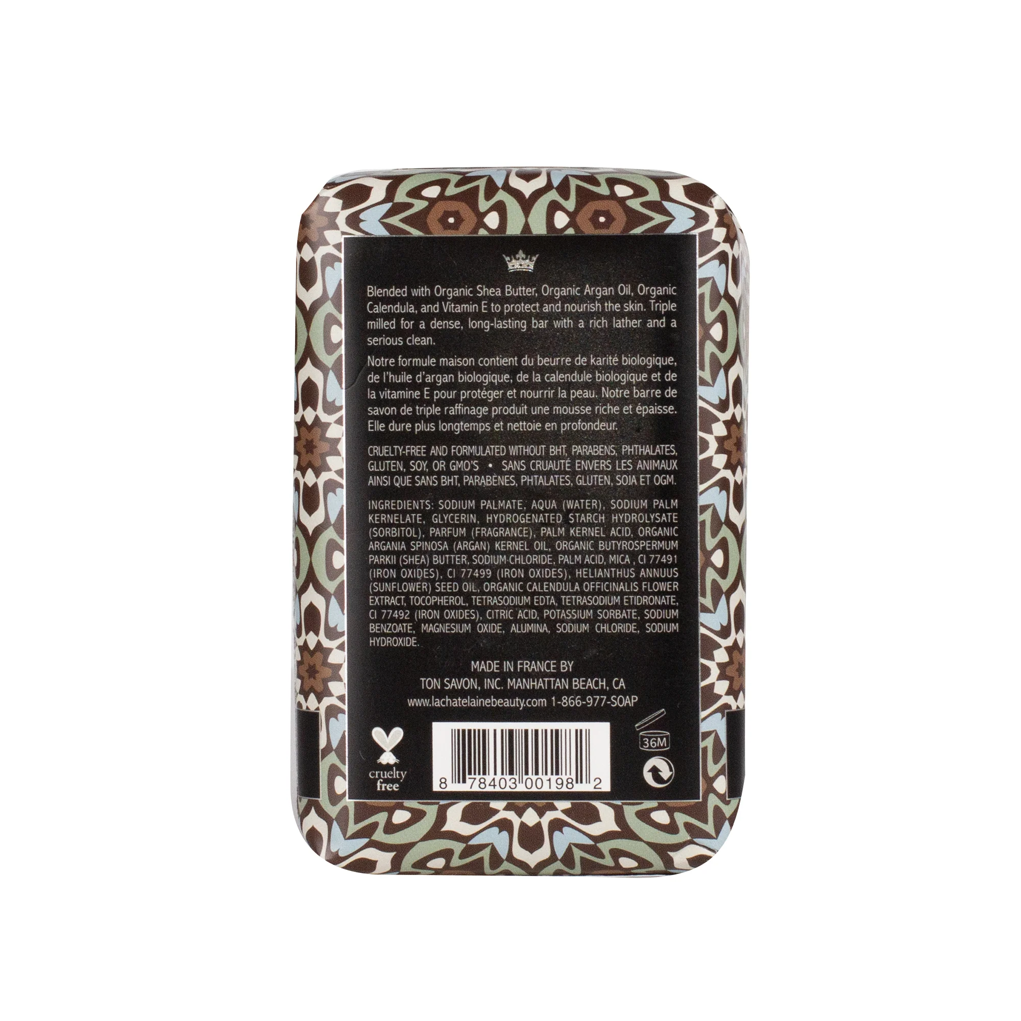 La Chatelaine Luxury Soap Bar – Bourbon Vanilla – 8.8oz - Image 2