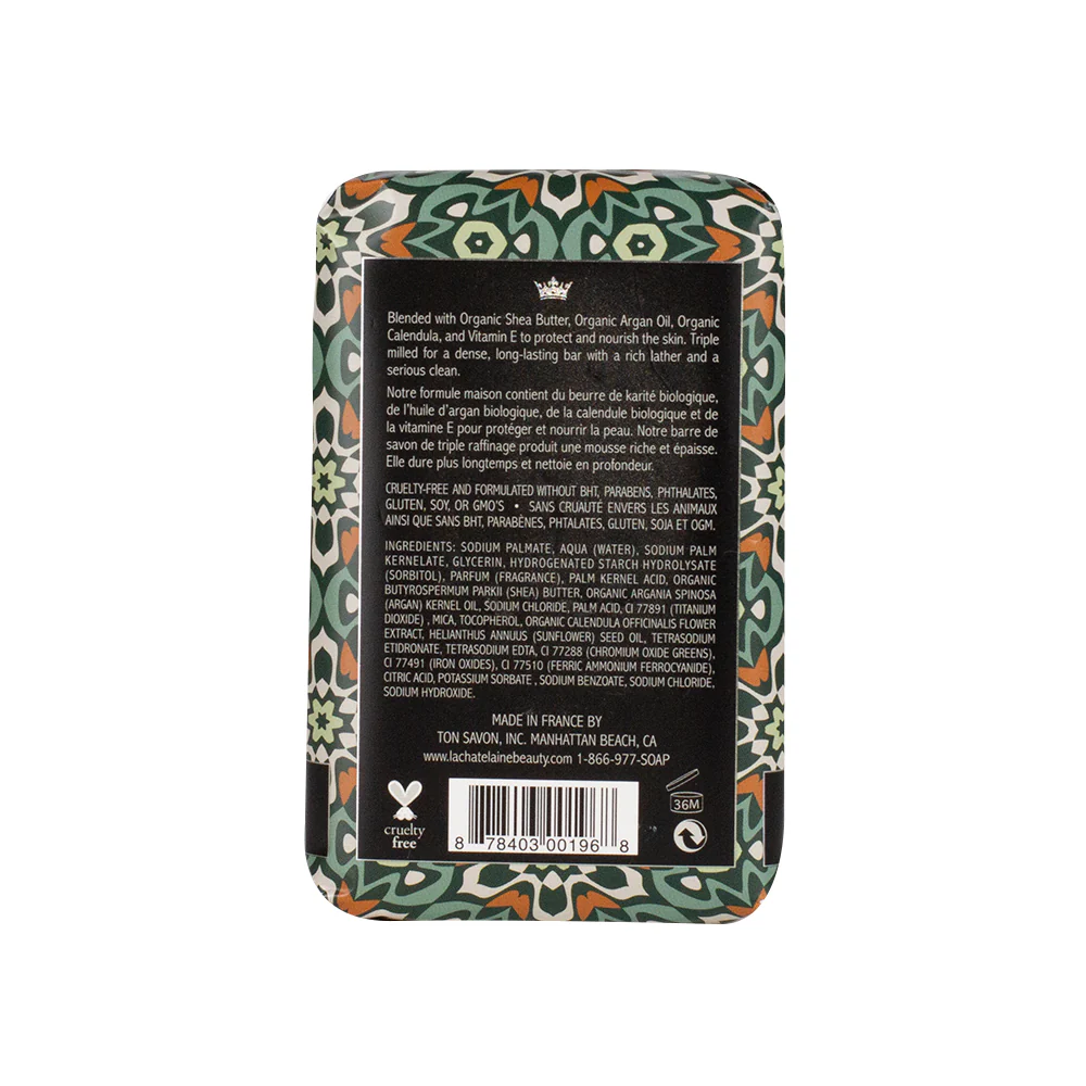 La Chatelaine Luxury Soap Bar – Moroccan Mint – 8.8oz - Image 2