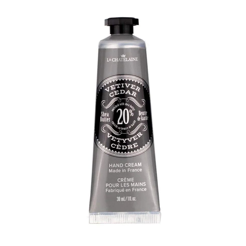 La Chatelaine Travel Size Hand Cream – Vetiver Cedar