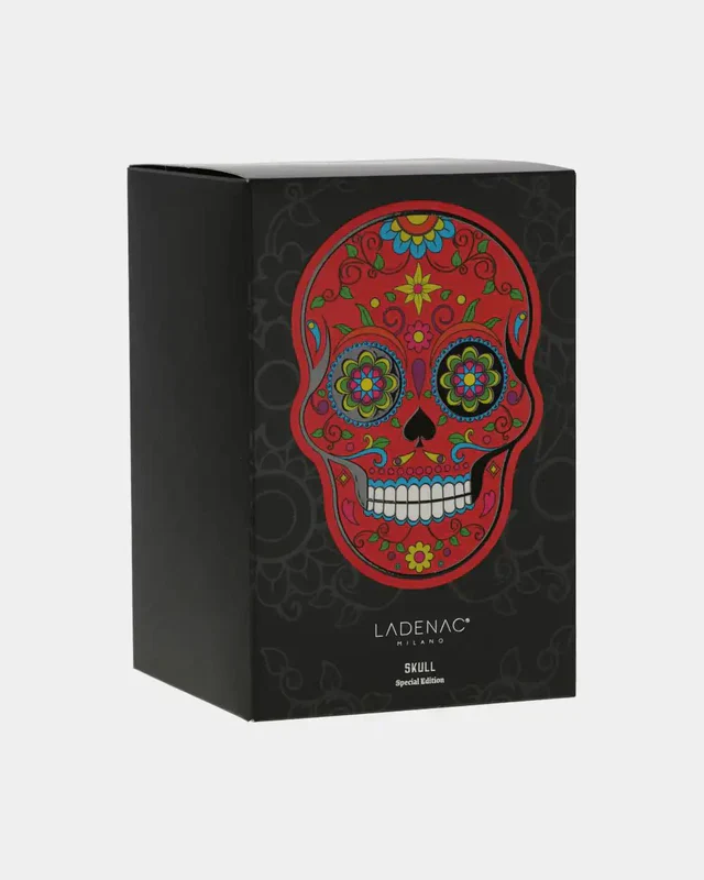 Ladenac "Boisé" Scented Candle in Red Ceramic Egg with Dia de los Muertos Motif - Image 4