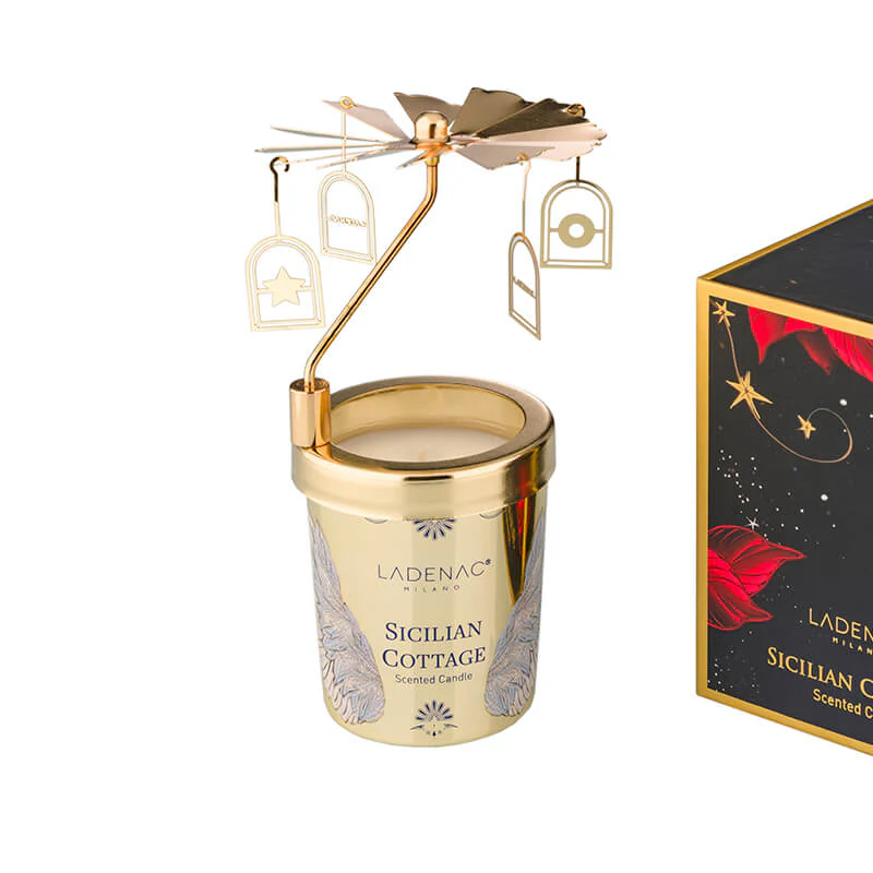 Ladenac Milano Sicilian Cottage Candle with Carousel – 2.6oz. - Image 2