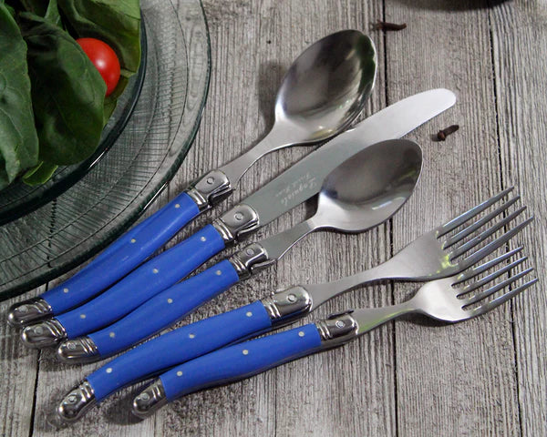 Laguiole 20-Piece French Flatware Set – 20 Piece - Service for 4 – French Blue - Image 3