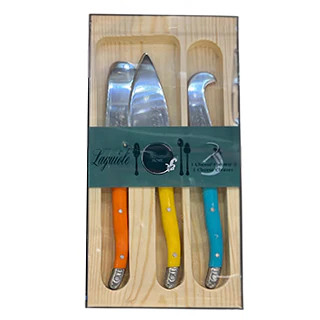 Laguiole Cheese Knife Set of 3 – Jewel Handles