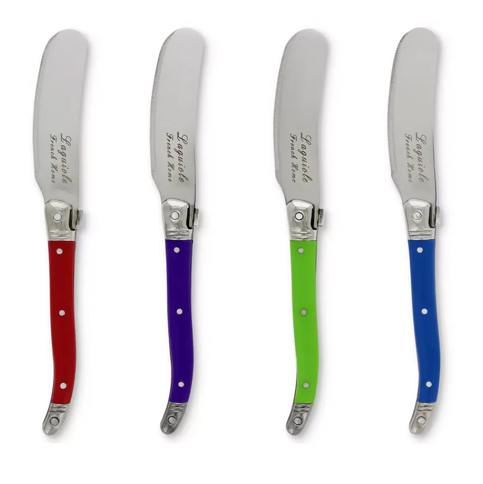 Laguiole Mini Cheese Spreaders – Jewel Colors – Set of 4