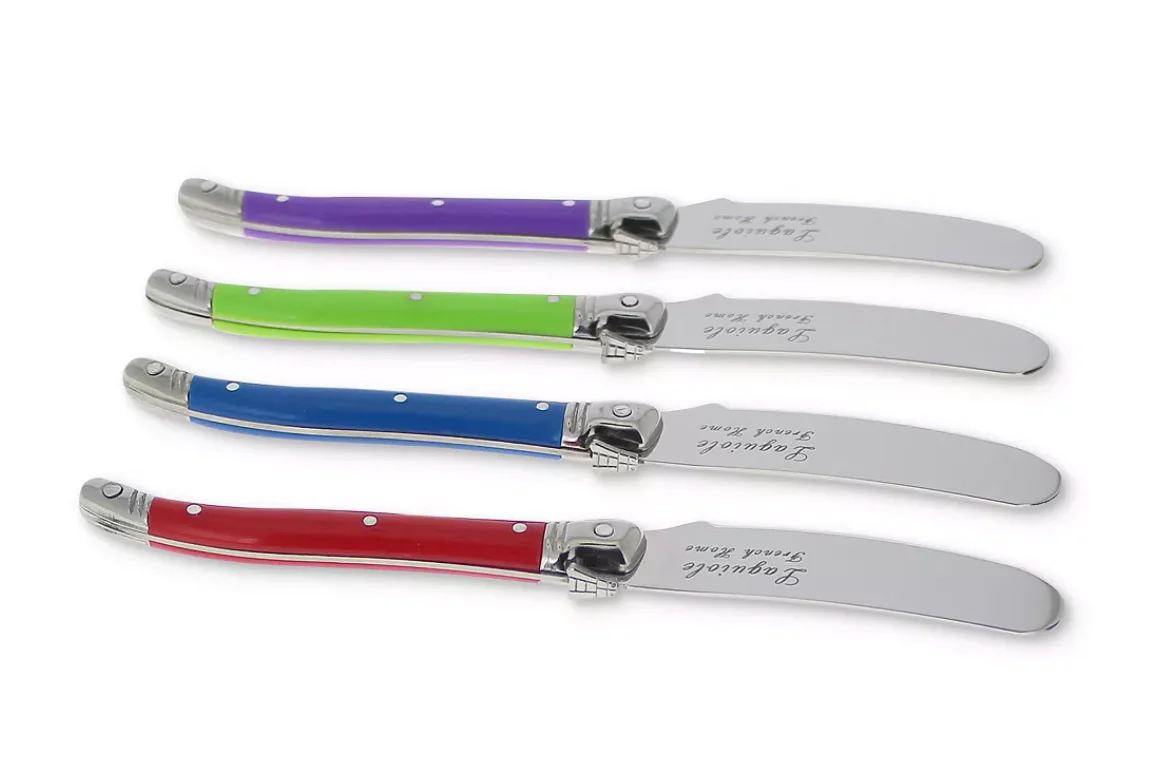 Laguiole Mini Cheese Spreaders – Jewel Colors – Set of 4 - Image 2