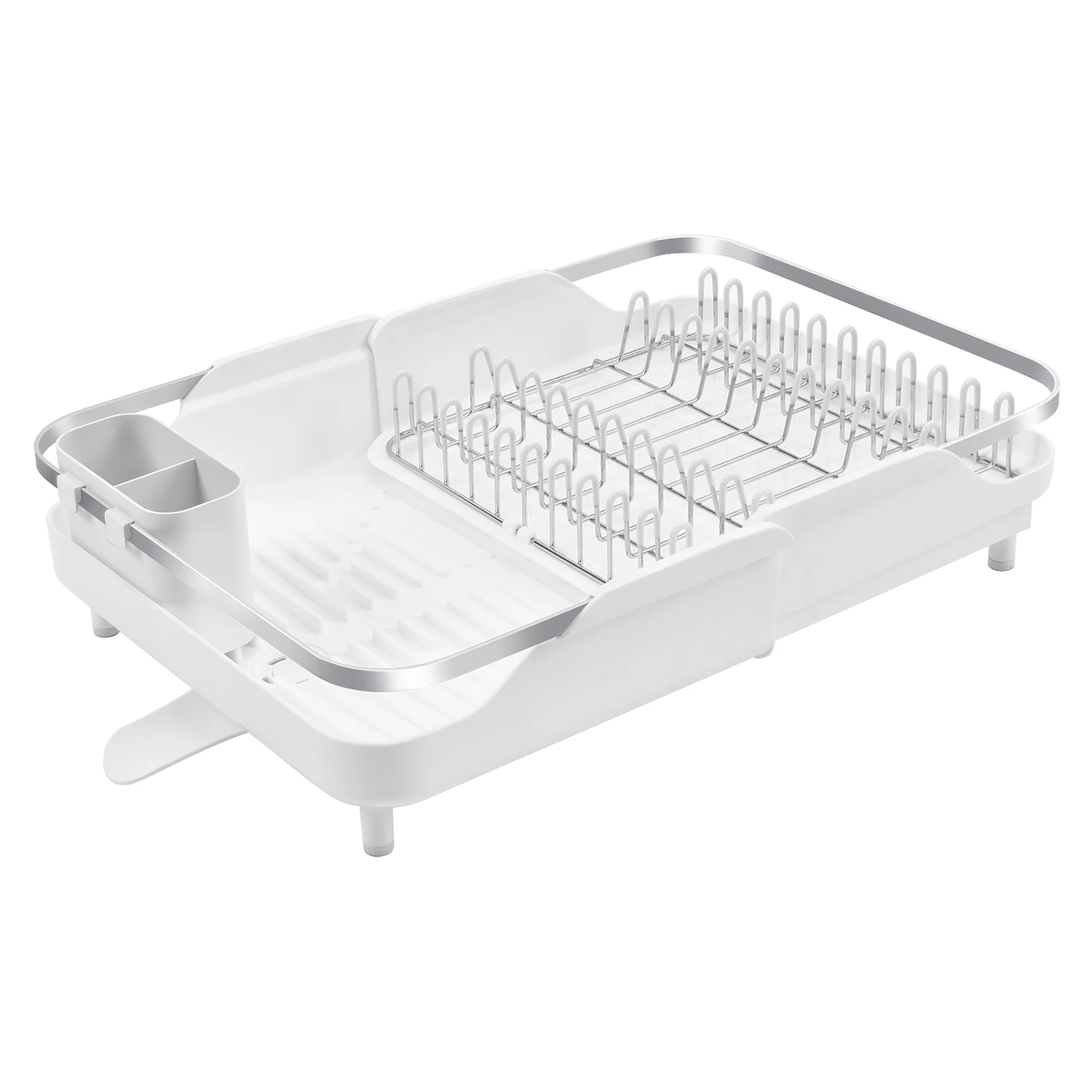 Large Expanding Dish Rack - White