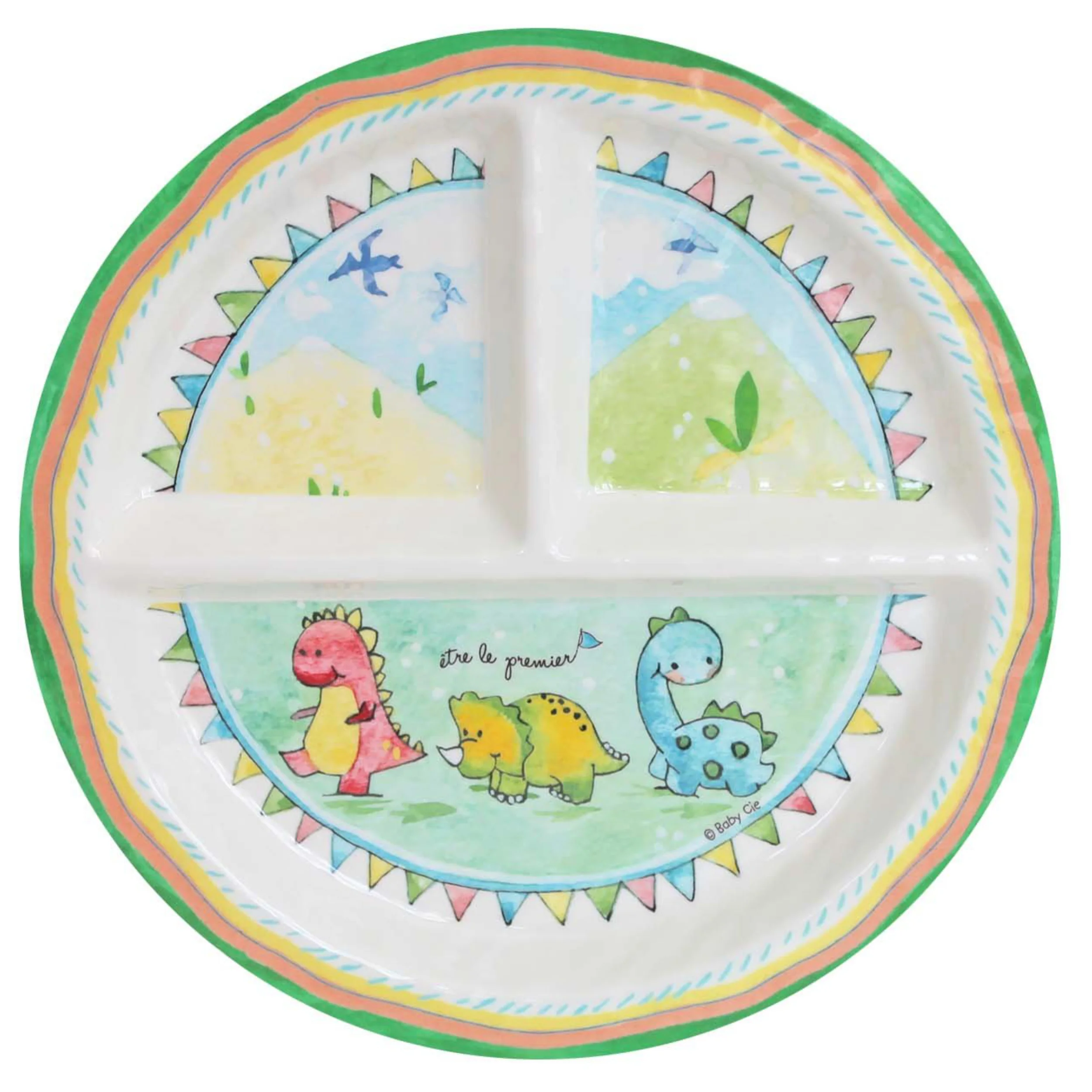 Le Cadeaux Melamine Round Plate for Kids – Be the Leader