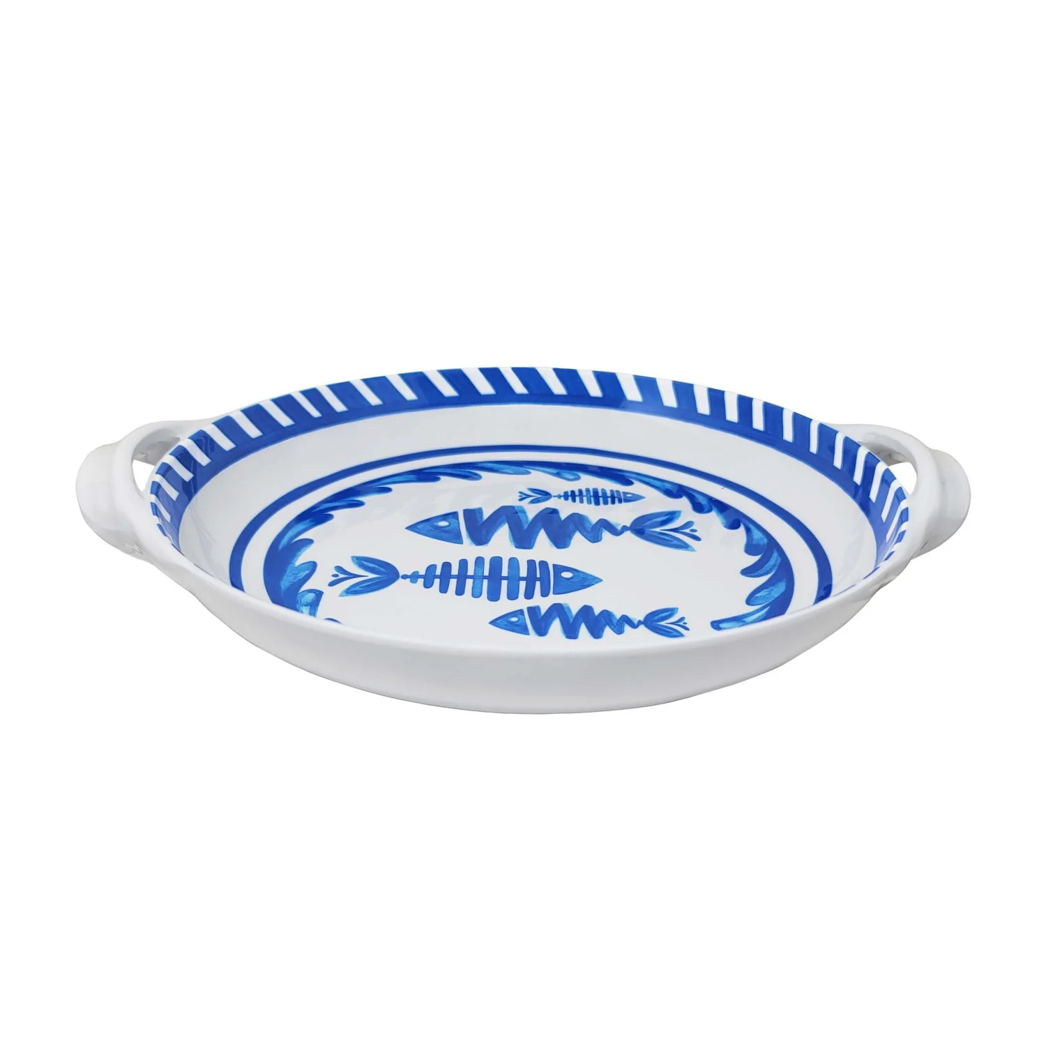 Le Cadeaux Melamine Shallow Handled Bowl – 11.5" – Mediterreano - Image 2